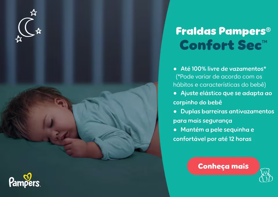 Fralda Pampers® Confort Sec™ Fralda Pampers® Confort Sec™