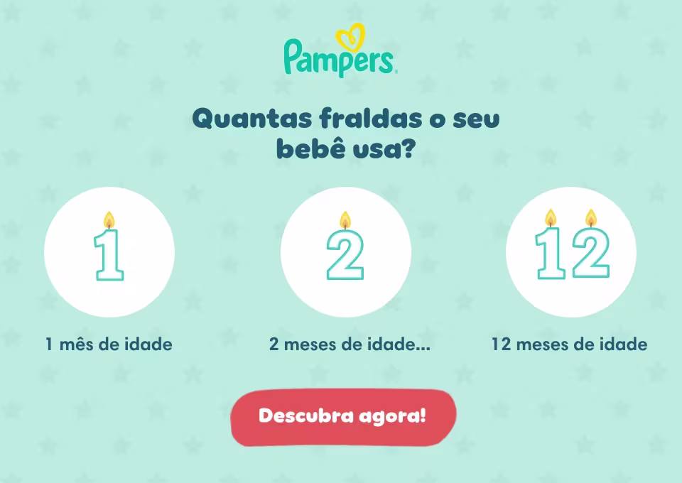 Quantas fraldas o seu bebê usa?
