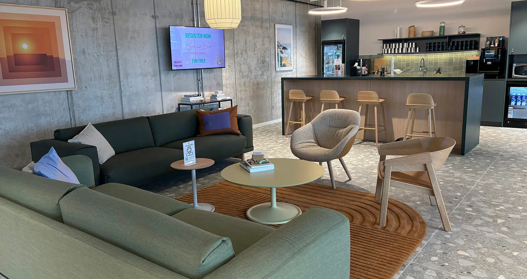 beyond Berlin Quartier Heidestraße Küche Lounge