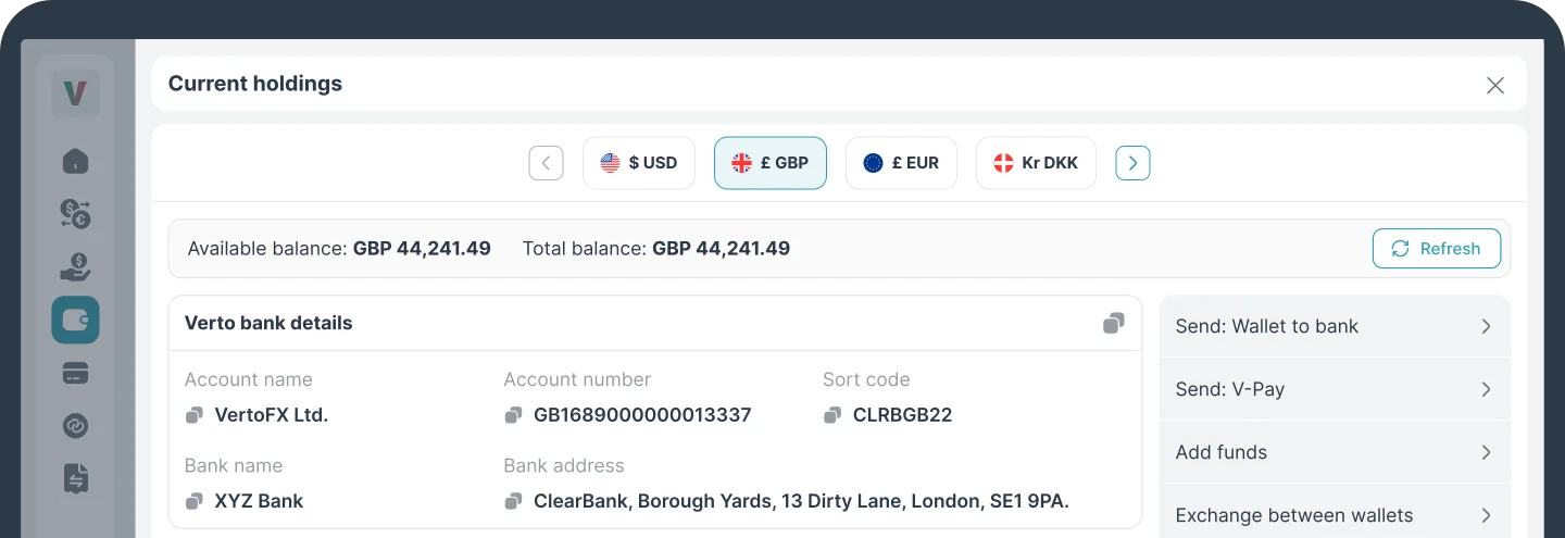 PS Collections and payouts dashboard
