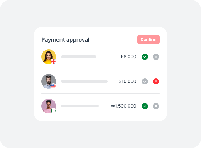 Bulk approve transactions