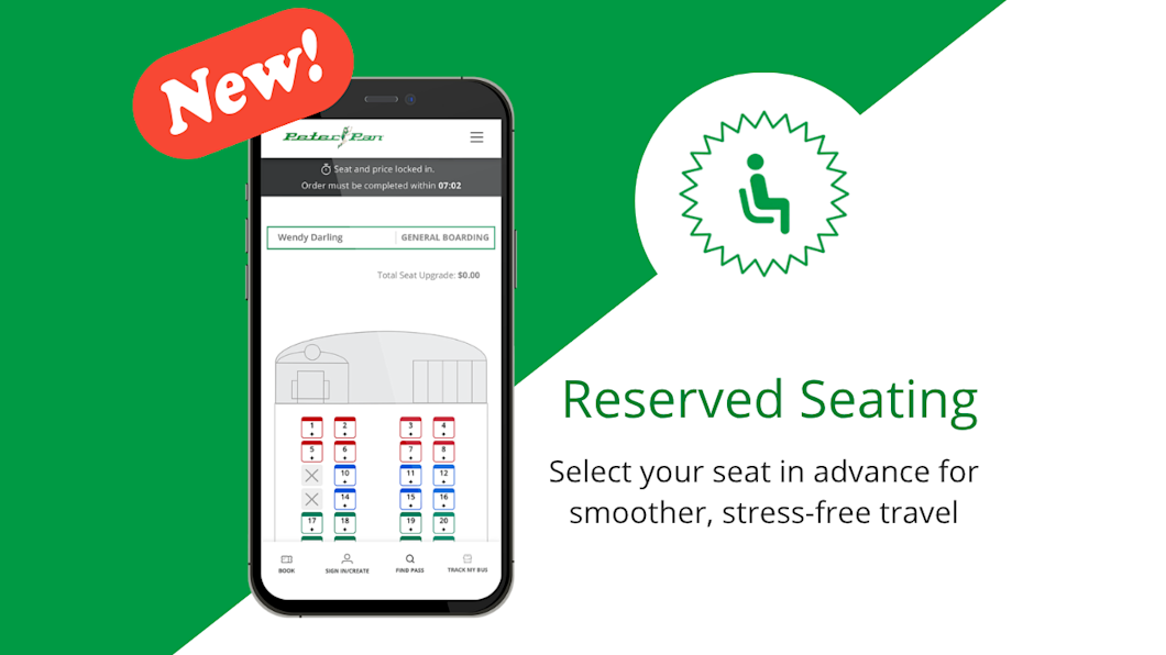 Now you can reserve seats in advance and sit with family and friends!