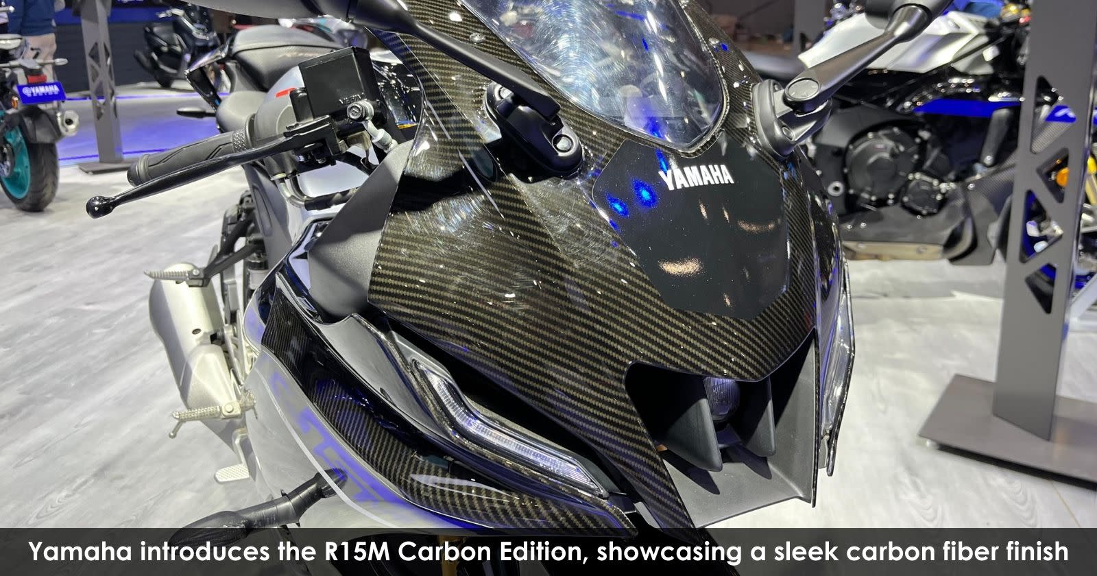 Yamaha R15M Carbon Edition Unveiled At Bharat Mobility Global Expo 2024