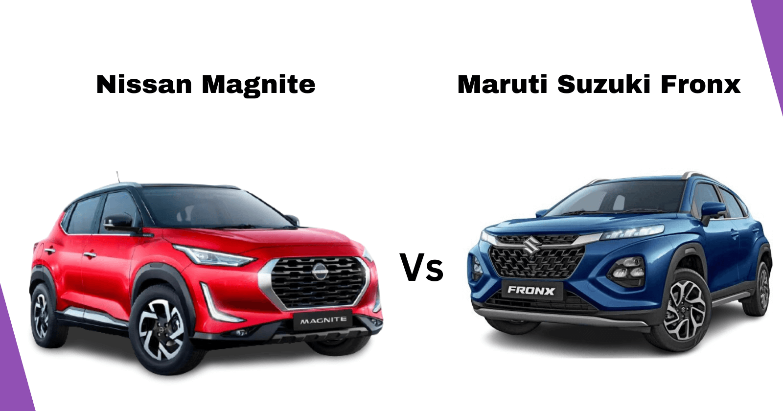 Nissan Magnite vs Maruti Suzuki Fronx
