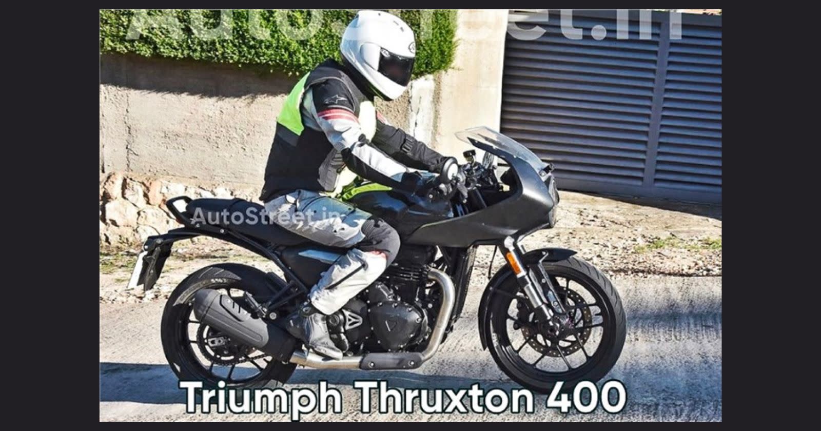 Triumph Speed 400-based Thruxton 400 Café Racer Spotted Testing