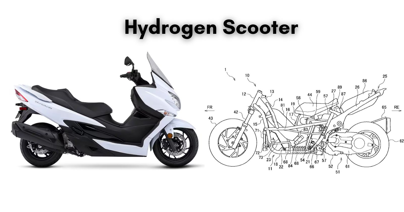 Suzuki Unveils New Patent for Improved Hydrogen-Powered Scooter Design