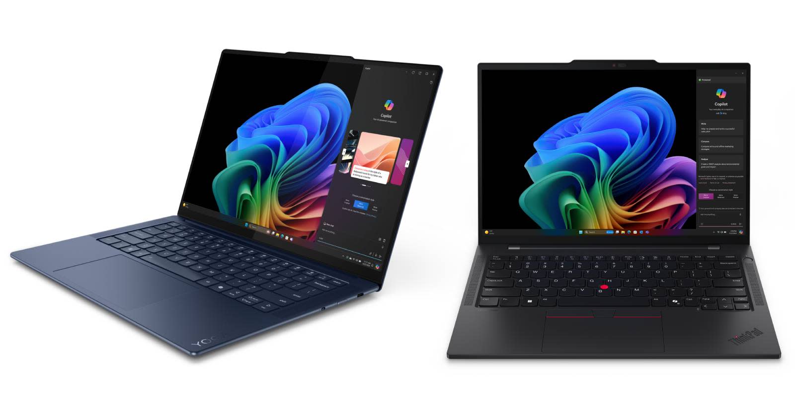 Lenovo Yoga Slim 7x, ThinkPad T14s Copilot+ Snapdragon X Laptops Debut