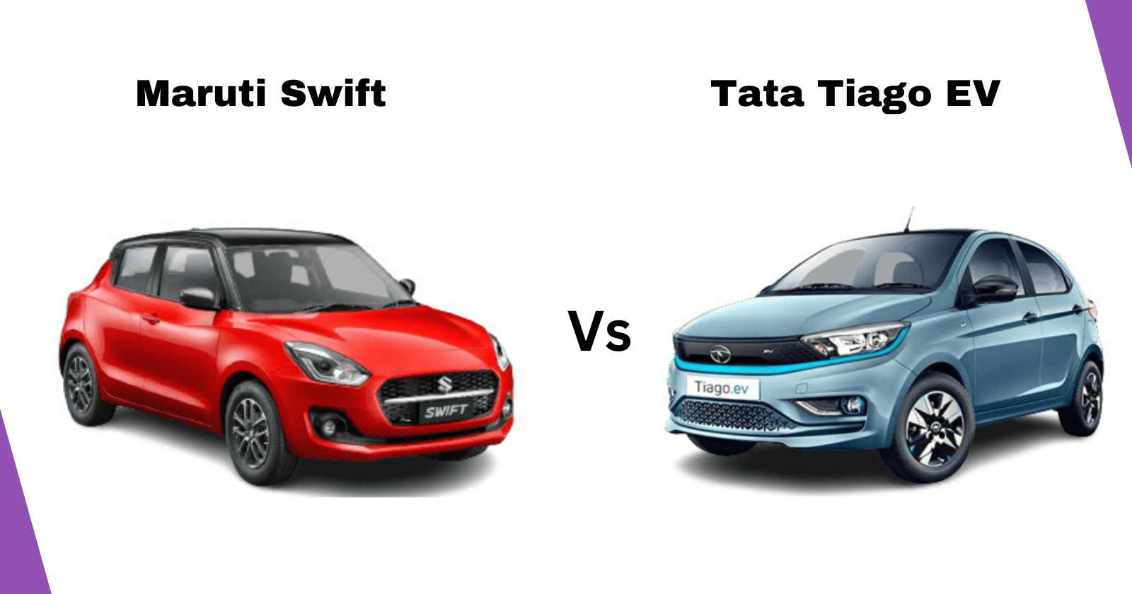 Maruti Swift vs Tata Tiago EV 