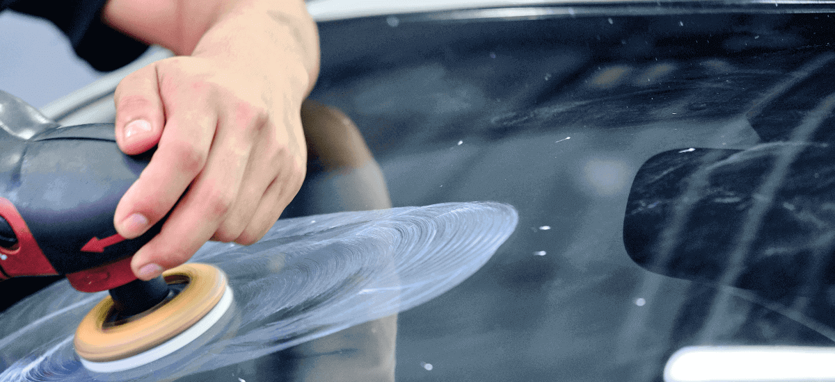 Remove scratches from car windshield