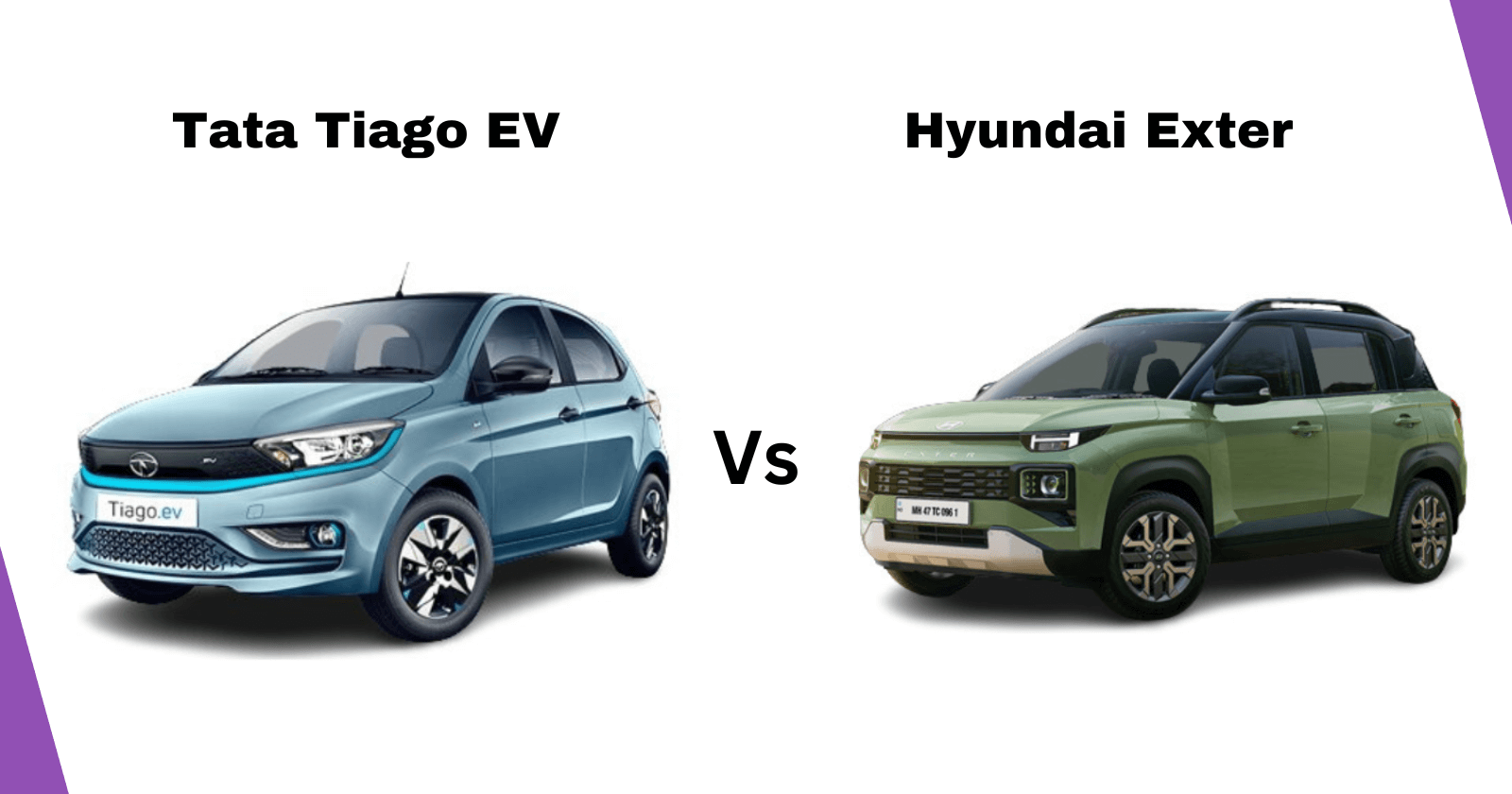 Tata Tiago EV vs exter