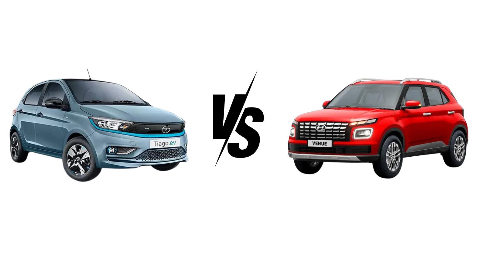 Tata Tiago EV vs Hyundai Venue
