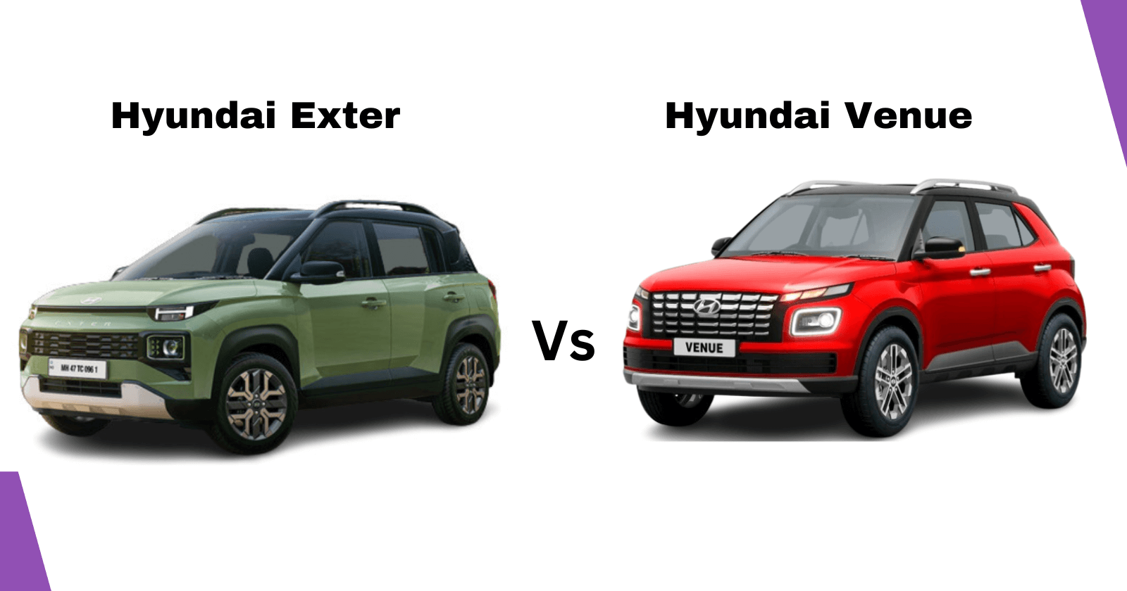 Hyundai Exter and Hyundai Venue 