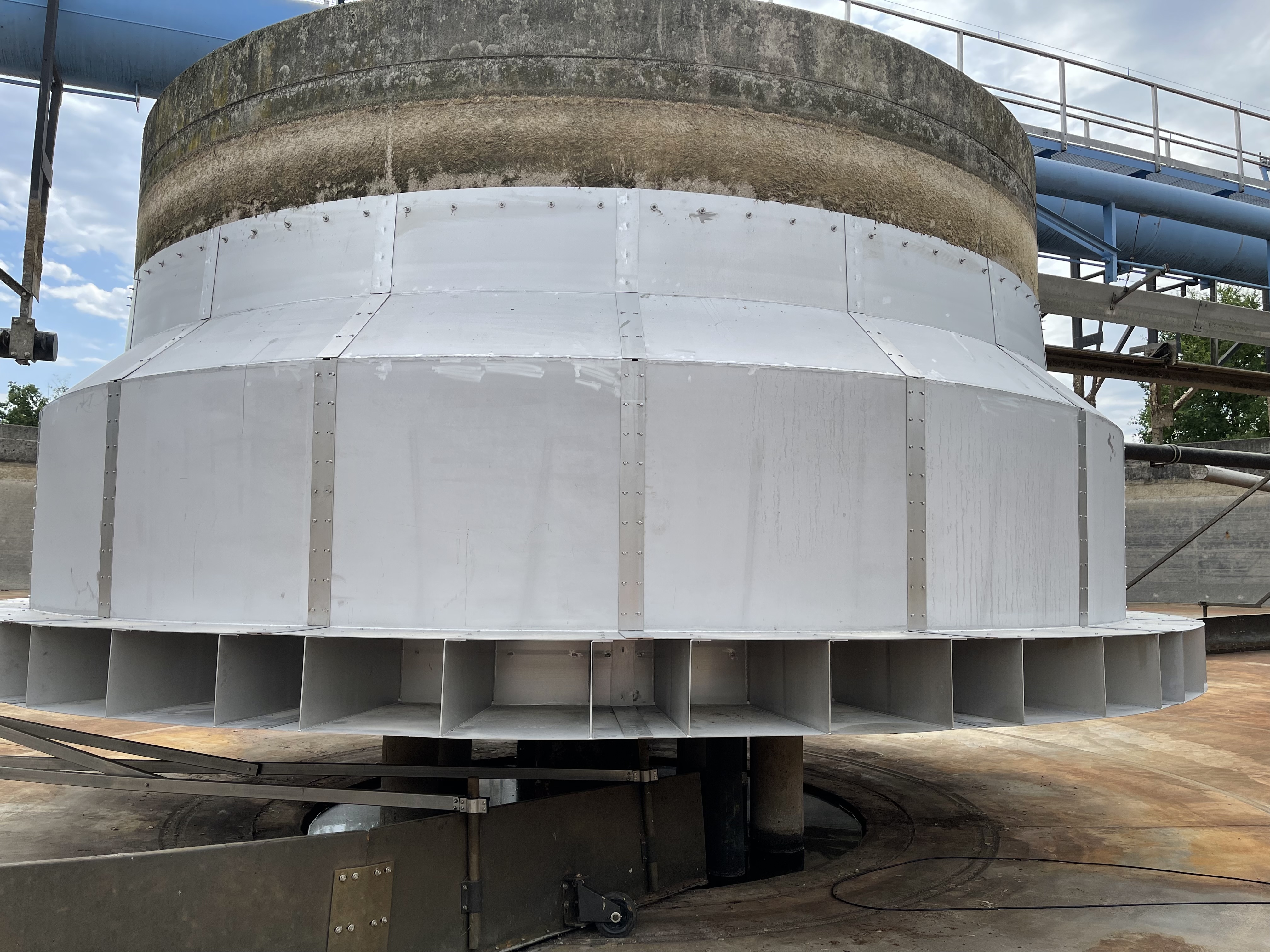 Strömungshauben Klärwerk Düsseldorf