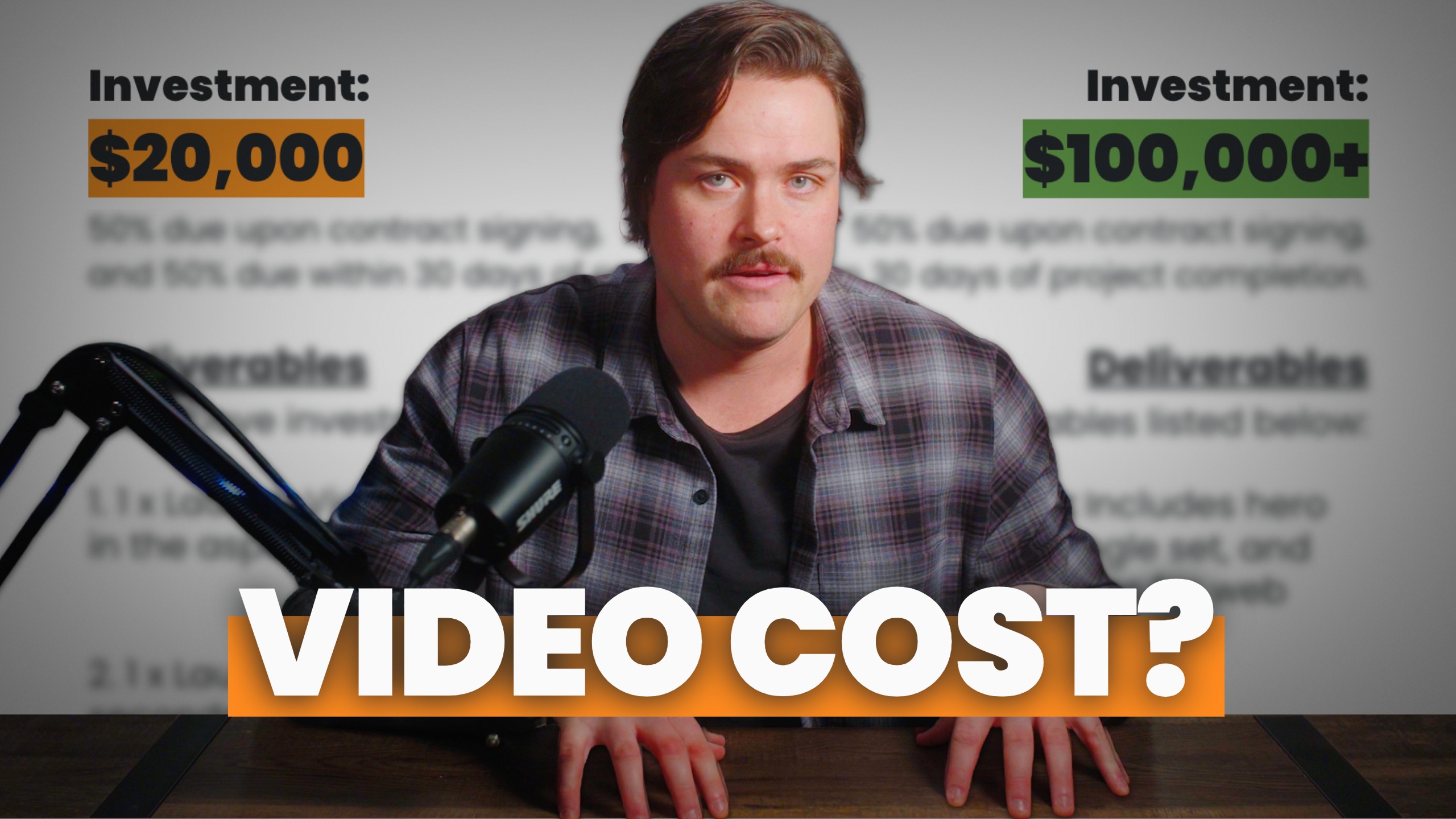Dave Hiff of Oak + Rumble explaining B2B video cost tiers from $15K to $100K+.