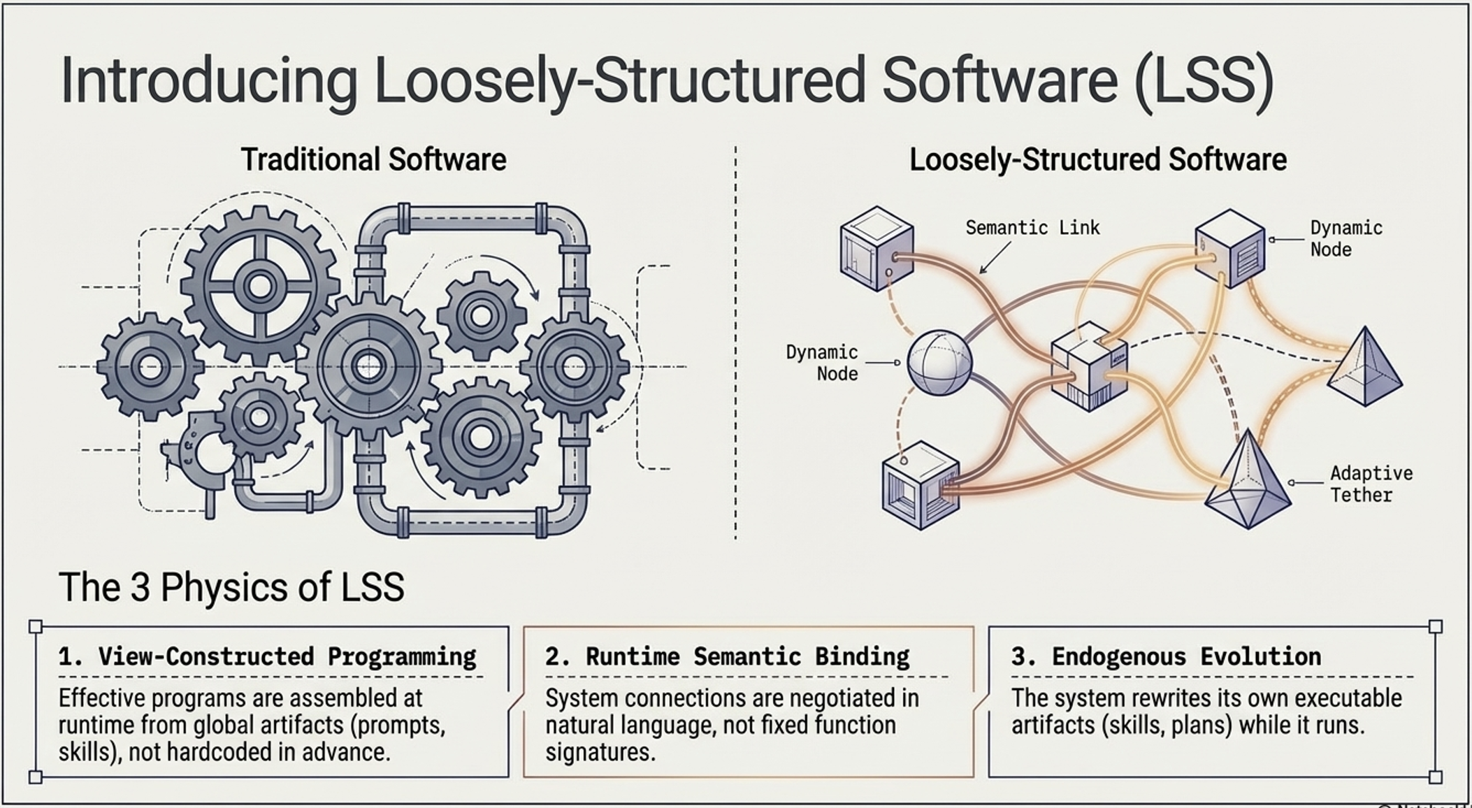 Loosely structured software