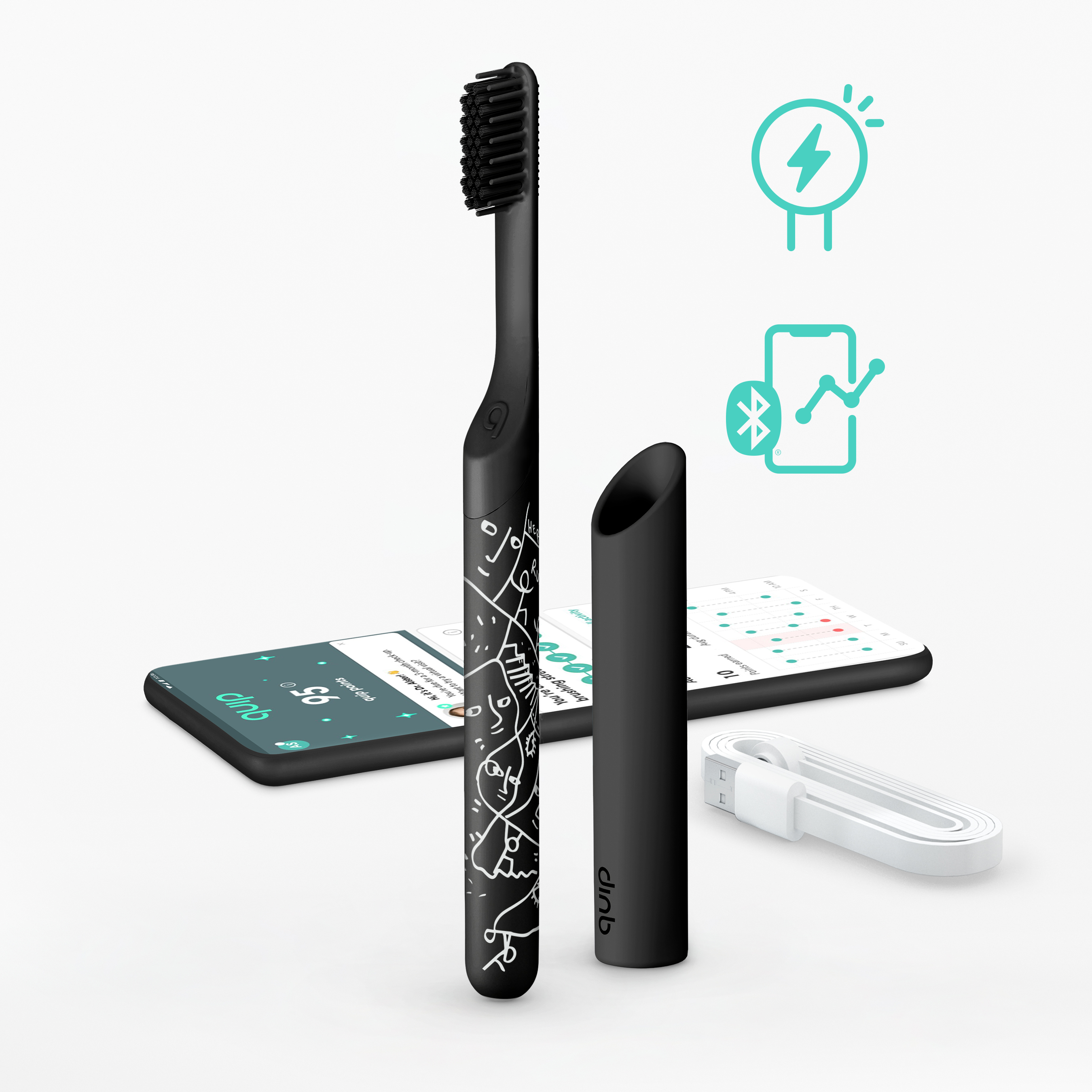 quip  quip x Shantell Martin Smart Rechargeable Electric Toothbrush
