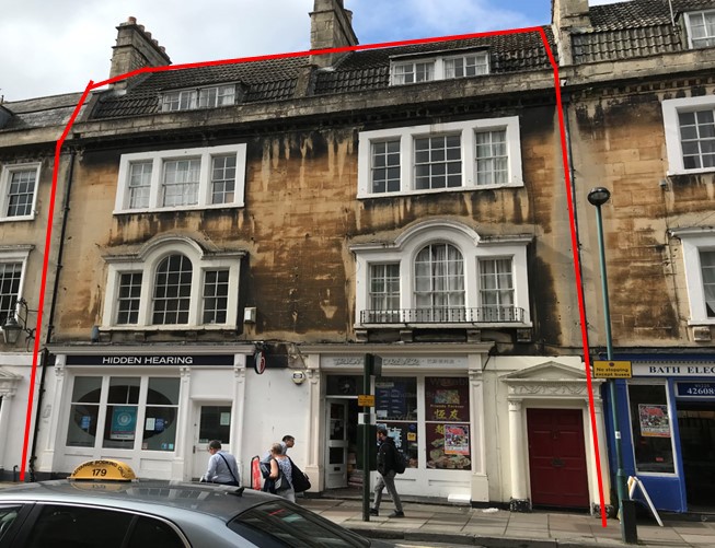  Sq Ft Development Land, 17 & 18 St James Parade & 35 & 36 Corn Street, Bath, BA1 - Sold STC