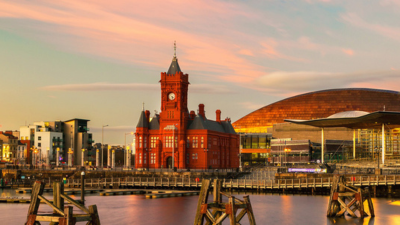 City bridge in Cardiff