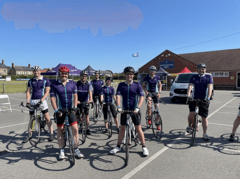 The Carter Jonas team cycling for charity