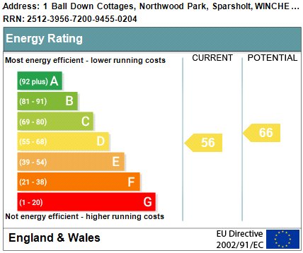 This property has an EPC rating of D, with an energy efficiency rating of 56