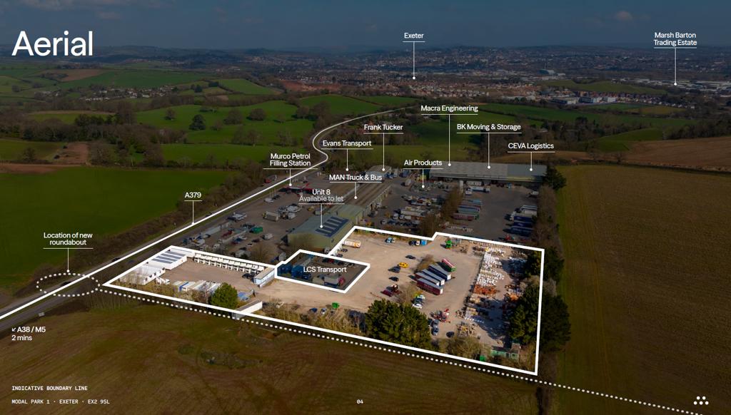 0.25 to 3 acres, Peamore Truck Centre, Exeter, EX2 - Available