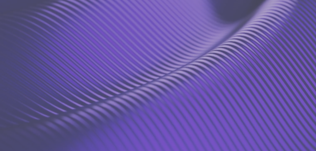 Abstract purple wave pattern with flowing curved lines creating a smooth, undulating digital texture.