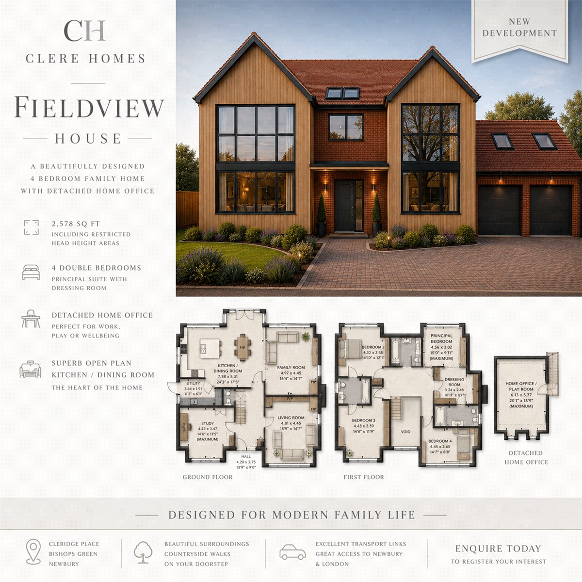 4 bedroom House, Cleridge Place, Bishops Green, RG20 - Sold STC, Image 2