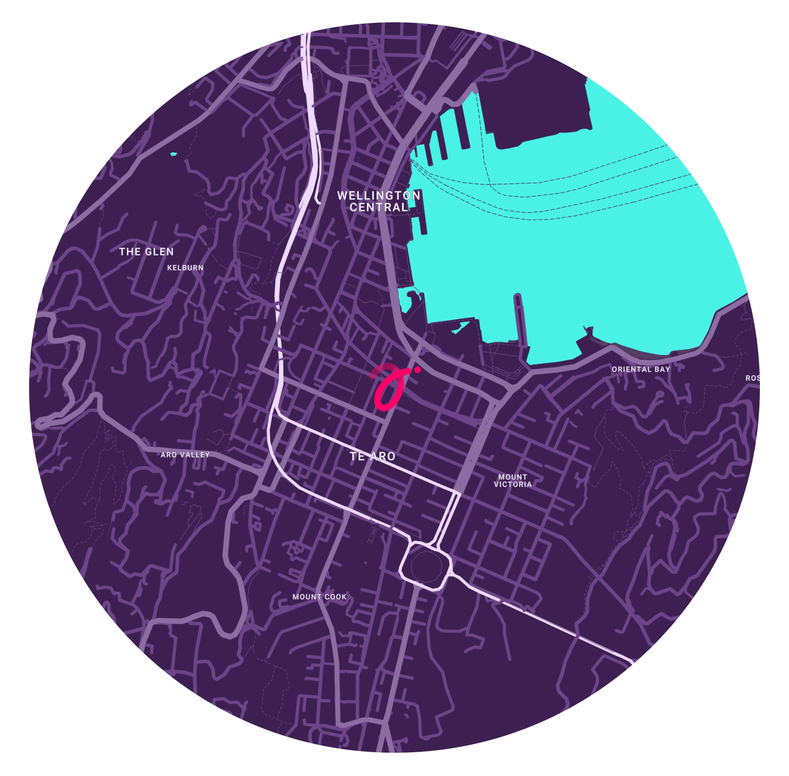 Map showing the location of Alphero's Wellington office. 
