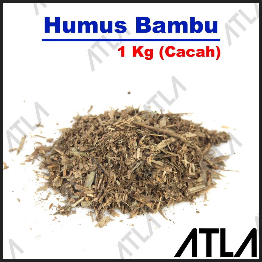 Humus Bambu Cacah 1 kg Media Tanam Pupuk Kompos Daun Organik 1kg