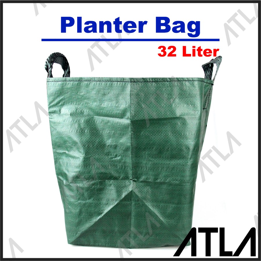 Planter Bag 32 Liter Hijau Kantung Pot Semai Bibit Tanam Bunga Buah