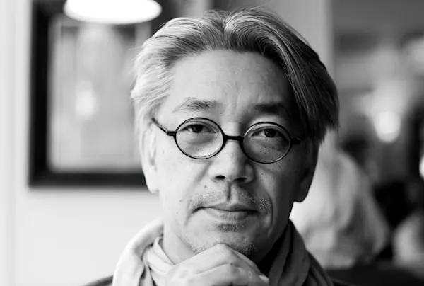 Portrait of Ryūichi Sakamoto. Photo by Joi Ito. CC 2.0 via Flickr.