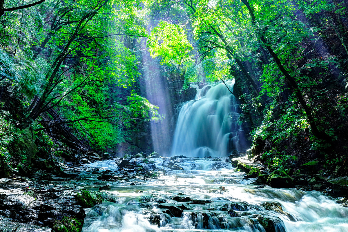 Asama Otaki and Uodome no Taki Waterfalls