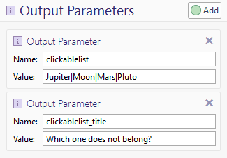 Teneo Web Chat - Output params with clickable list