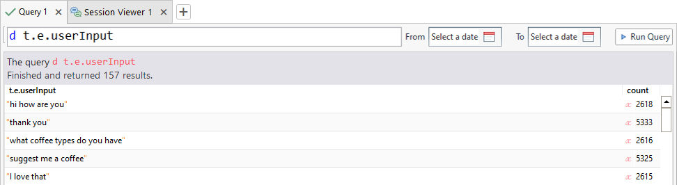 Analyze - TQL Reference guide - distribute