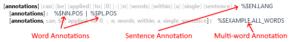 multiple annotations per word