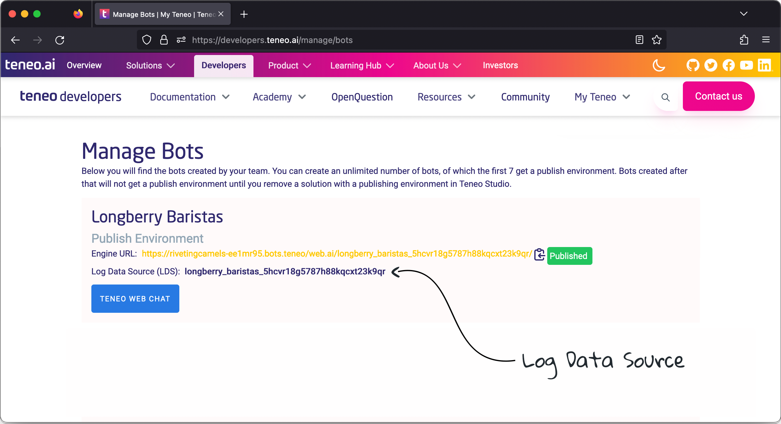 log data source