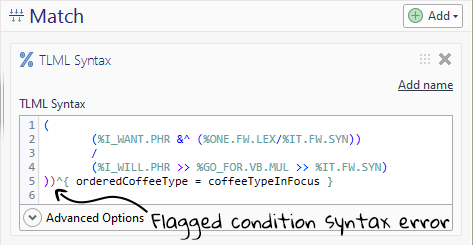 condition syntax error