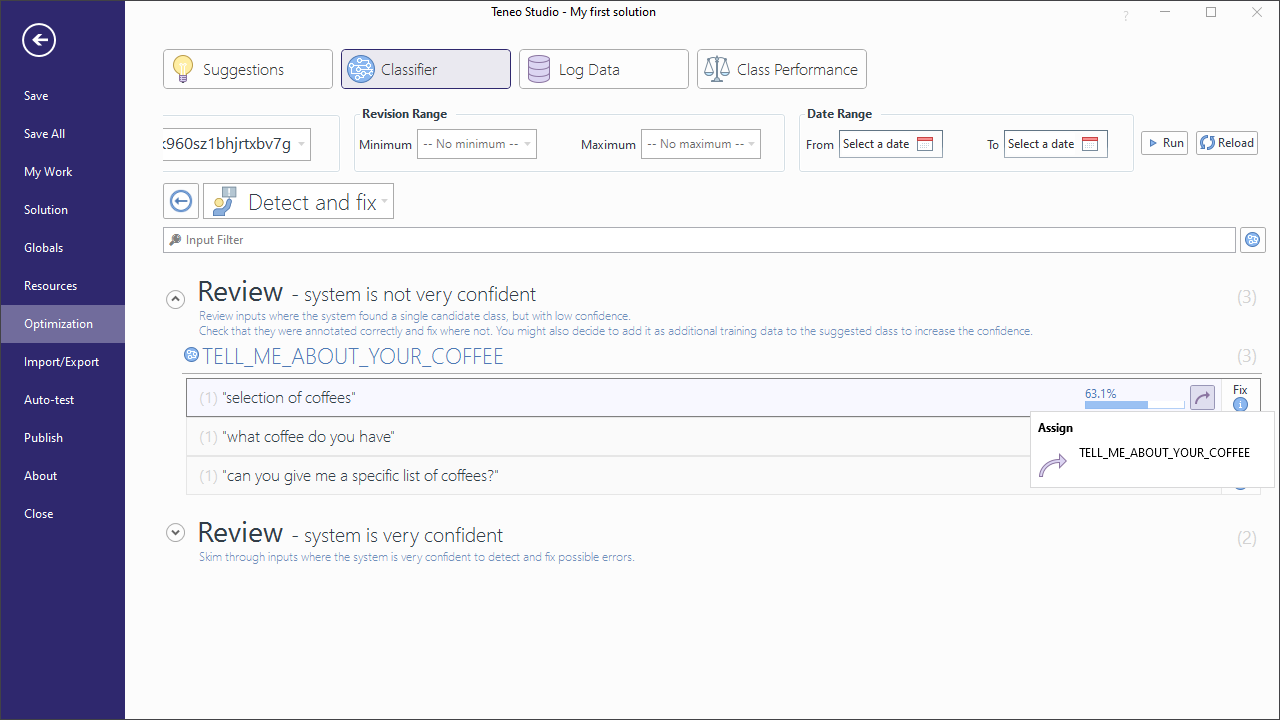 detect and fix assign