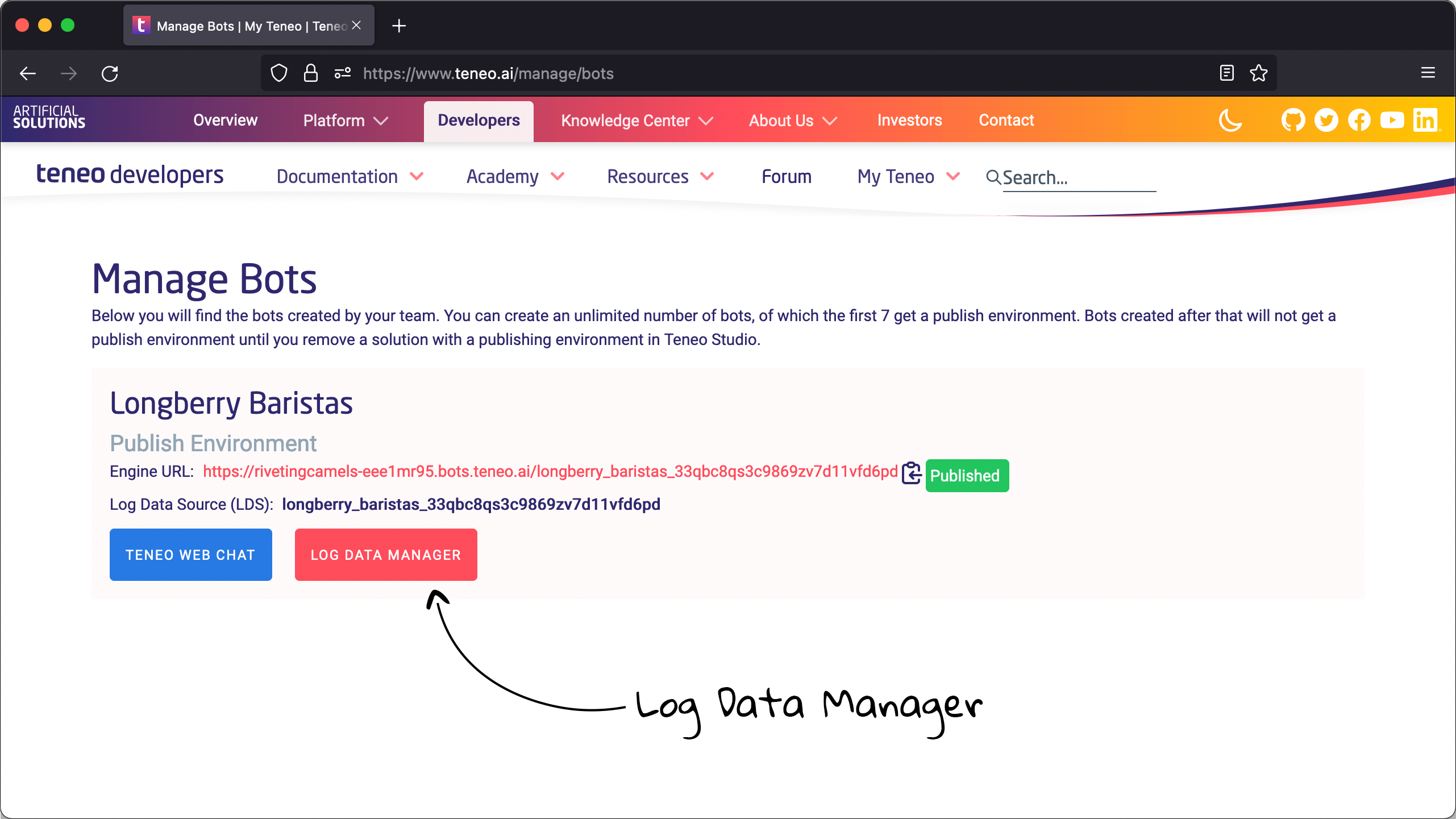 log data manager
