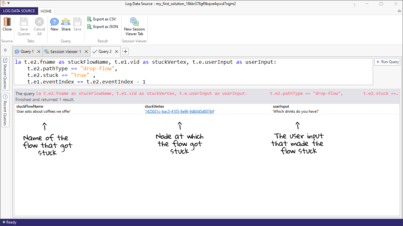 TQL - Flow Stuck in Query