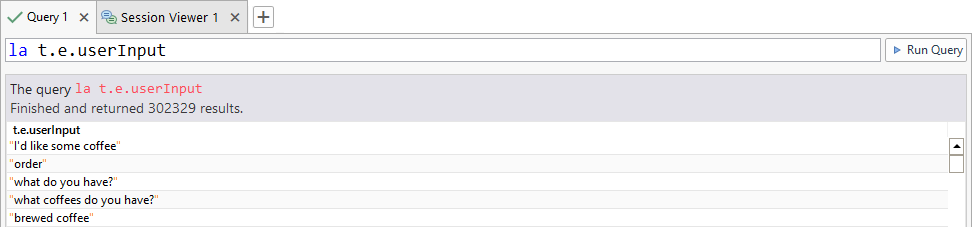 Analyze - TQL Reference guide - list all