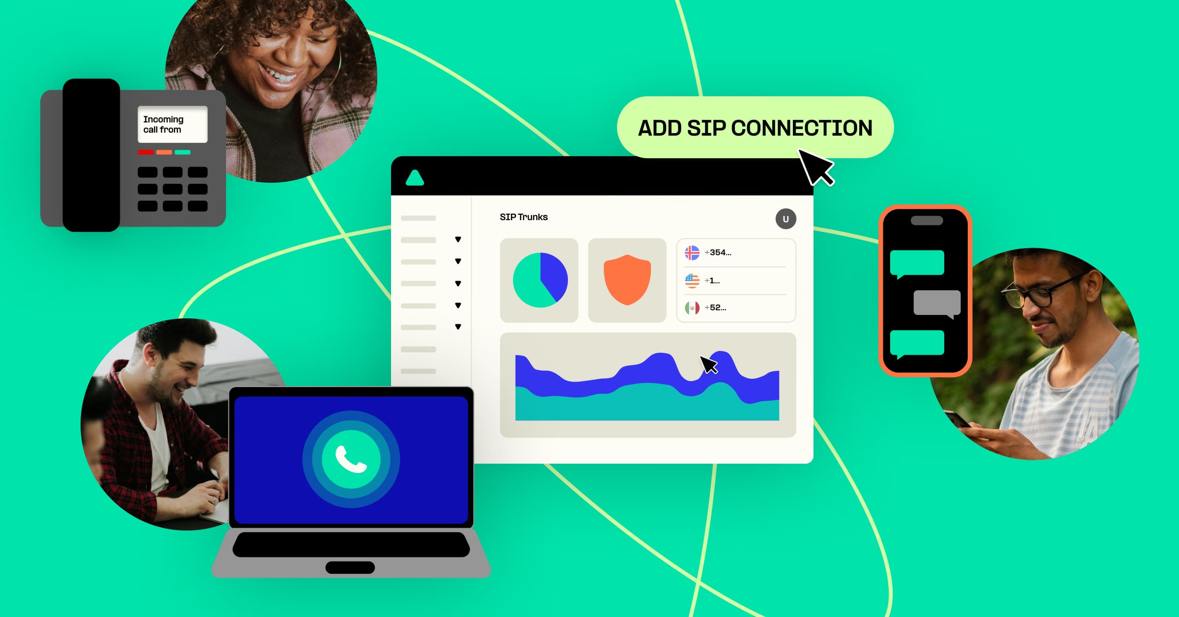Spin up a network of global SIP Trunks in minutes