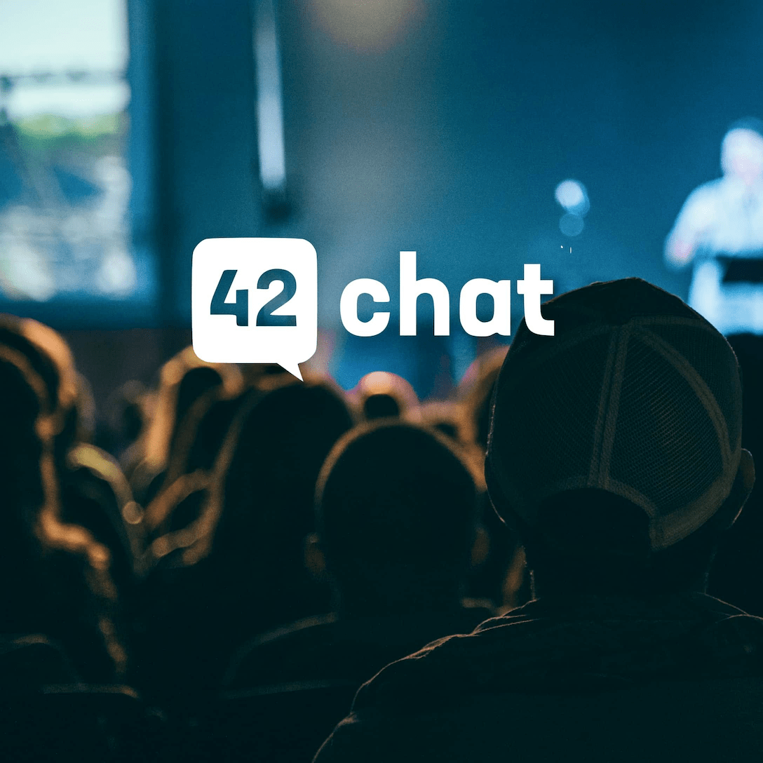 42chat logo at an event