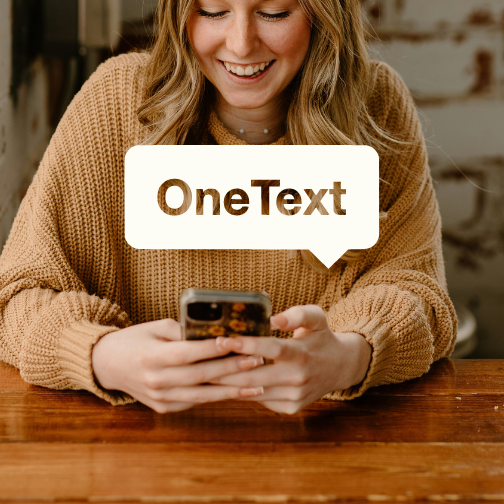 OneText logo on eCommerce office background