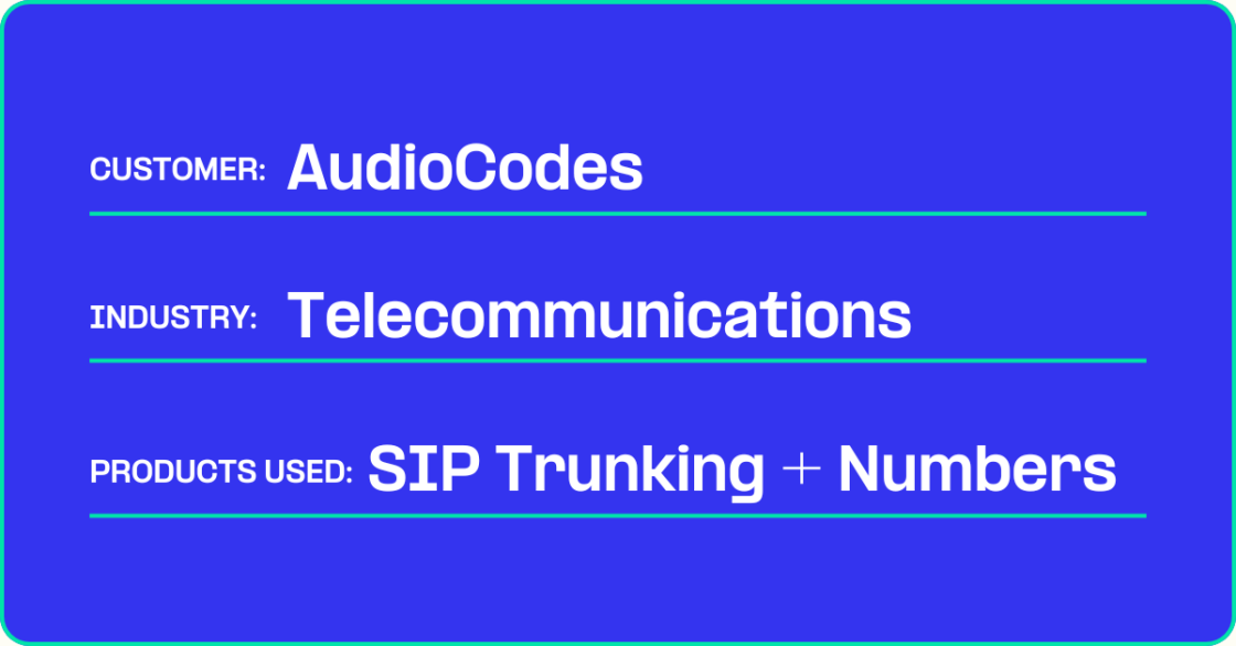 AudioCodes - Customer Story Card