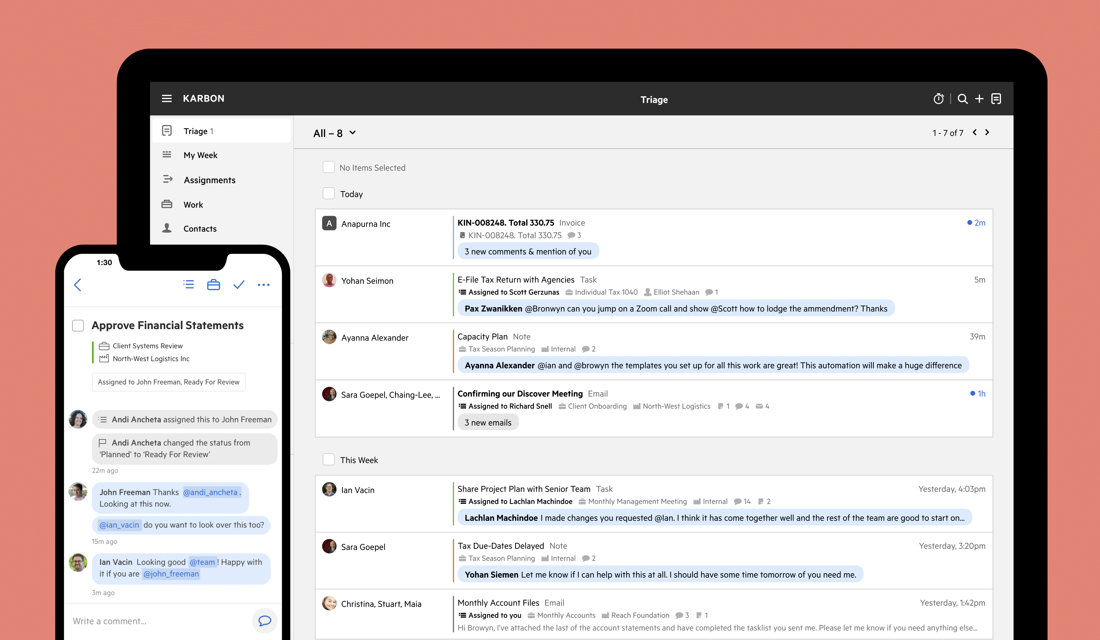 Karbon is an accounting practice management tool with deep email integration