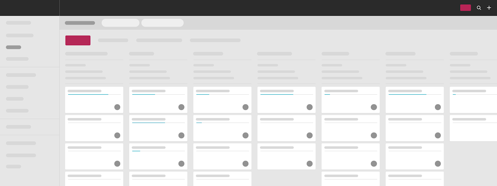 A stylised version of Karbon's Kanban board