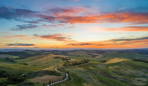 A beautiful horizon during sunset.