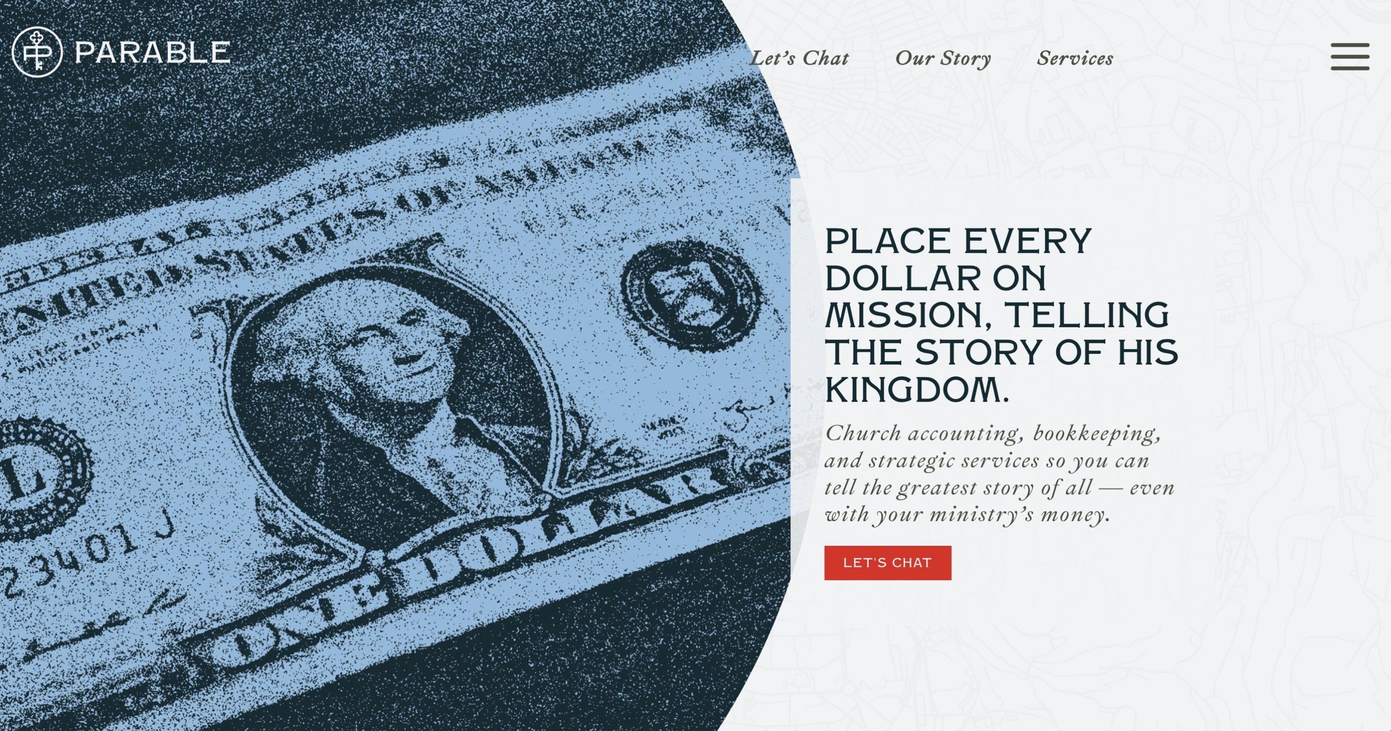 Parable's website is a great example of an accounting firm being clear about their market niche.