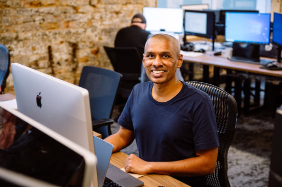 Senior Software Engineer from Karbon, Yohan, at the Karbon Sydney office.